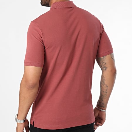 Calvin Klein - Polo Mouw Slim Stretch Piqué 1196 Rood