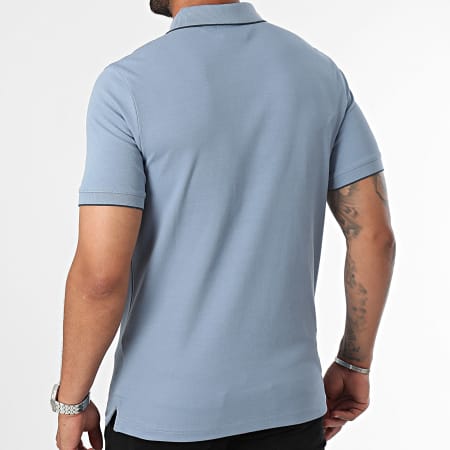 Calvin Klein - Polo Manga Corta Stretch Piqué Tipping 2751 Azul Claro