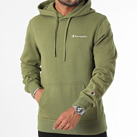 Champion - Felpa con cappuccio 220258 Verde