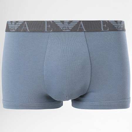 Emporio Armani - Juego de 3 calzoncillos 111357-4F715 Negro Gris Azul Pizarra