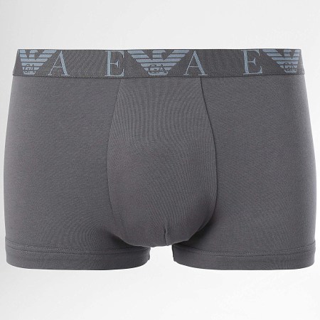 Emporio Armani - Lot De 3 Boxers 111357-4F715 Noir Gris Bleu Ardoise