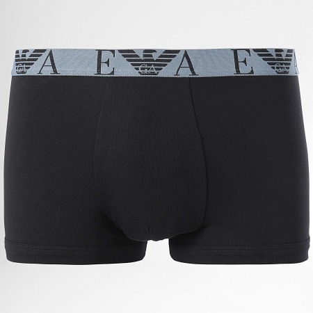 Emporio Armani - Juego de 3 calzoncillos 111357-4F715 Negro Gris Azul Pizarra