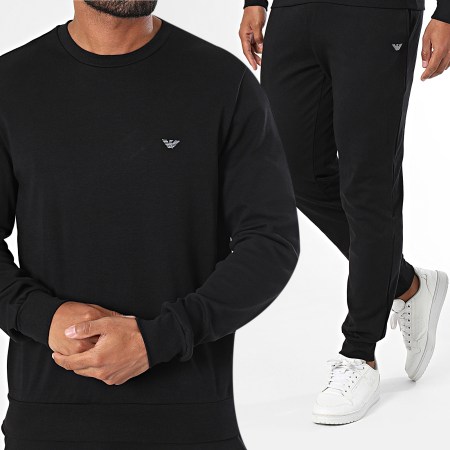 Emporio Armani - Ensemble Sweat Crewneck Et Pantalon Jogging 112102-CS590 Noir