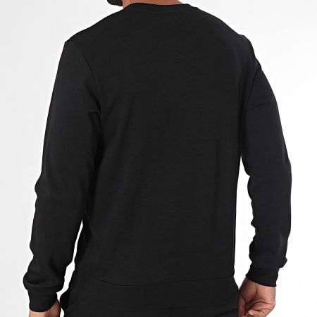 Emporio Armani - Conjunto de sudadera de cuello redondo y pantalón de chándal 112102-CS590 Negro