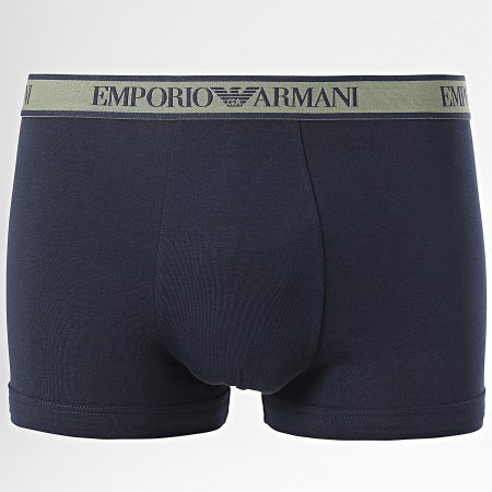 Emporio Armani - Juego de 3 112130-4F717 Calzoncillos bóxer verde marino caqui