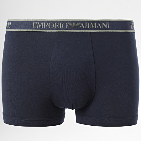 Emporio Armani - Juego de 3 112130-4F717 Calzoncillos bóxer verde marino caqui