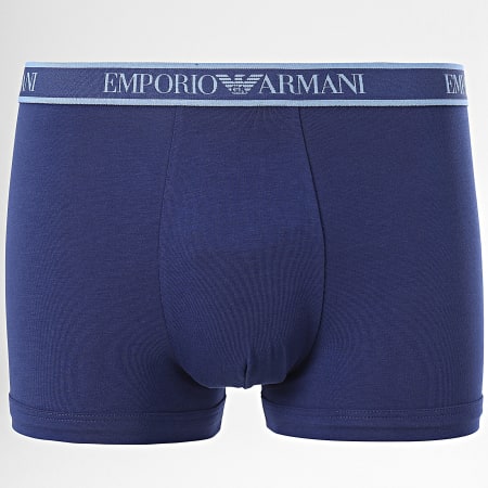 Emporio Armani - Juego de 3 calzoncillos 112130-4F717 Azul marino Azul real claro