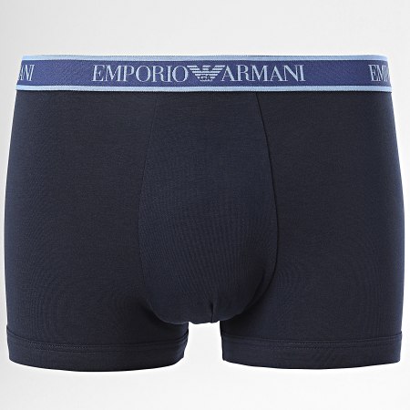 Emporio Armani - Juego de 3 calzoncillos 112130-4F717 Azul marino Azul real claro