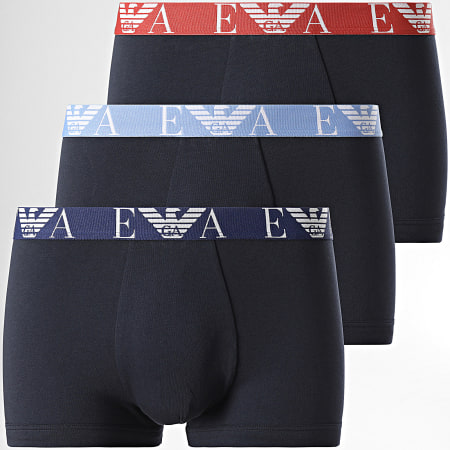 Emporio Armani - Set di 3 boxer 111357-4F715 blu navy