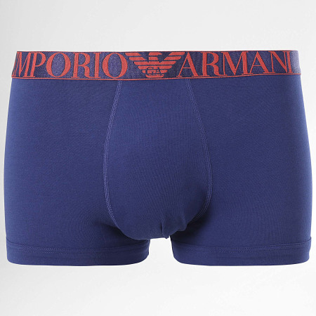 Emporio Armani - Pack De 3 Boxers 111357-4F726 Azul Marino Rojo Ladrillo