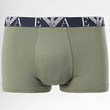 Emporio Armani - Lot De 3 Boxers 111357-4F715 Bleu Marine Bordeaux Vert Kaki