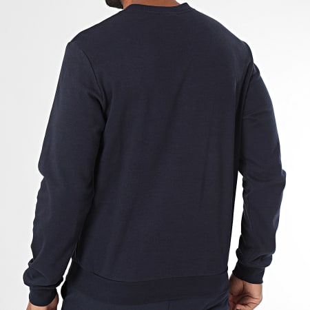 Emporio Armani - Conjunto de sudadera de cuello redondo y pantalón de chándal 112102-CS590 Azul marino