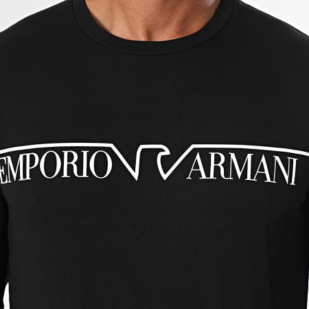 Emporio Armani - Conjunto de camiseta de manga larga y pantalón de chándal 112033-4F516 Negro