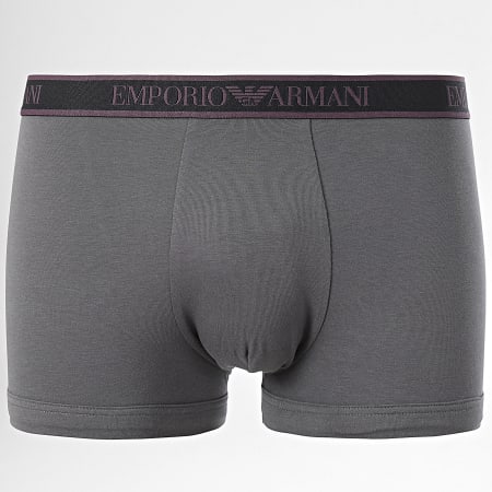 Emporio Armani - Juego de 3 calzoncillos 112130-4F717 Gris Negro