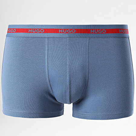 HUGO - Set van 3 Boxers 50517883 Zwart Marine Lichtblauw