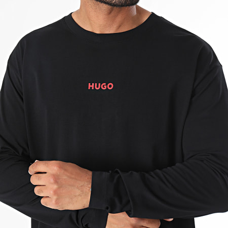 HUGO - Tee Shirt Manches Longues Linked 50522302 Noir