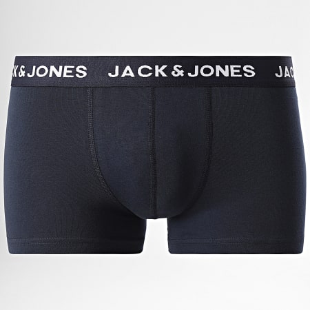 Jack And Jones - Juego de 12 calzoncillos bóxer sólidos azul marino gris jaspeado negro