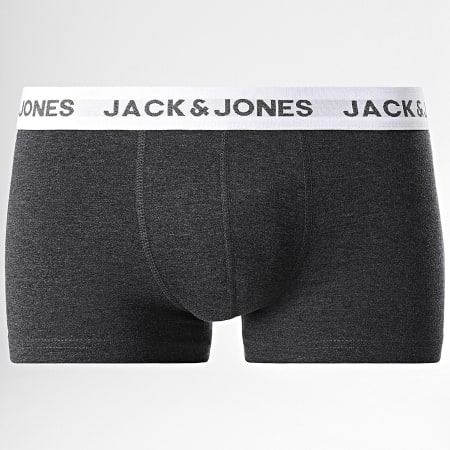 Jack And Jones - Juego de 12 calzoncillos bóxer sólidos azul marino gris jaspeado negro