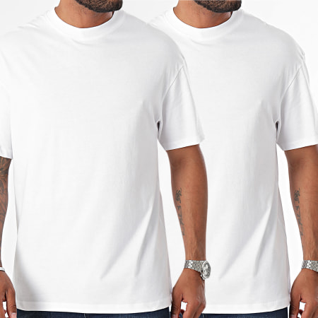 Jack And Jones - Lot De 2 Tee Shirts Bradley Blanc