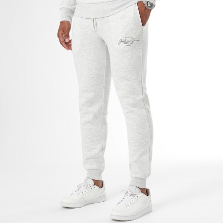 Jack And Jones - Ferris Sweatshirt met capuchon en joggingbroek Set Heather Grey