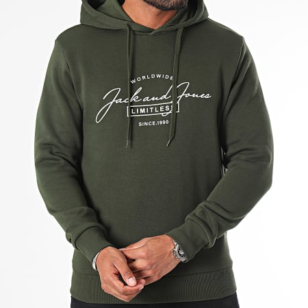 Jack And Jones - Sudadera con capucha Ferris Verde caqui