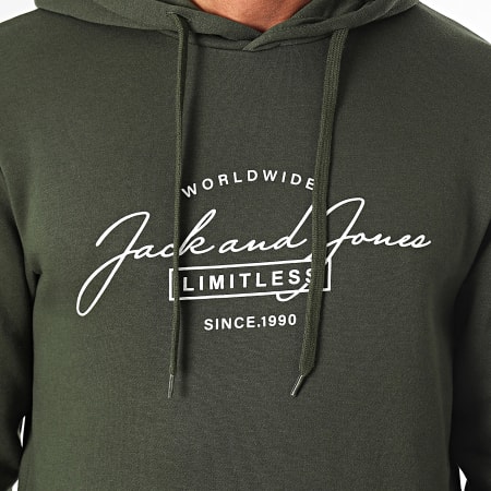 Jack And Jones - Felpa con cappuccio Ferris Verde Khaki