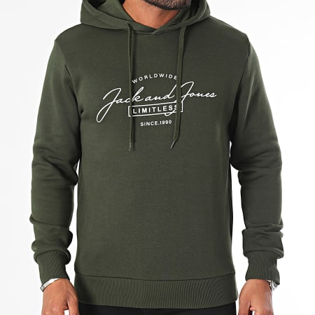 Jack And Jones - Sudadera con capucha Ferris Verde caqui