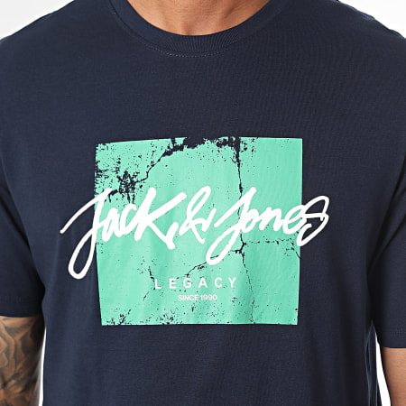 Jack And Jones - Set van 2 Tiley Zwart Navy T-shirts