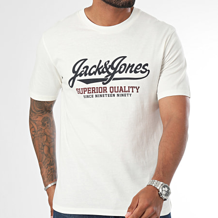 Jack And Jones - Maglietta Luhudson off white