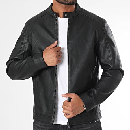 Jack And Jones - Chaqueta motera Dylan Negra