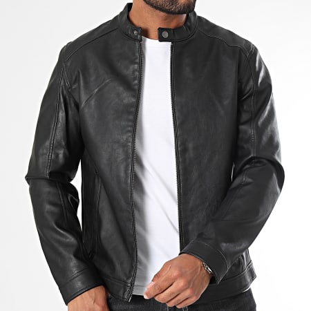 Jack And Jones - Giacca Dylan Biker Nero