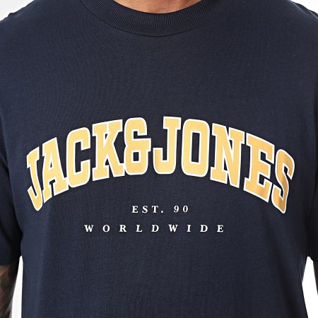 Jack And Jones - Set di 2 magliette Caleb Varsity Bianco Blu Navy