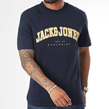 Jack And Jones - Juego De 2 Camisetas Caleb Varsity Tee Shirts Blanco Azul Marino