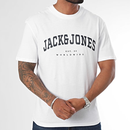 Jack And Jones - Set van 2 Caleb Varsity T-shirts Wit Blauw Navy