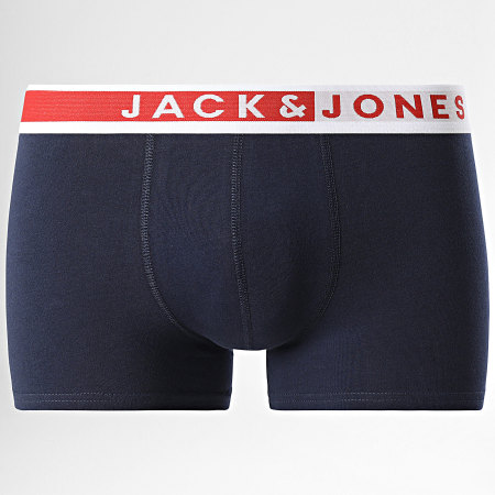 Jack And Jones - Set di 2 boxer tinta unita Karim blu navy nero