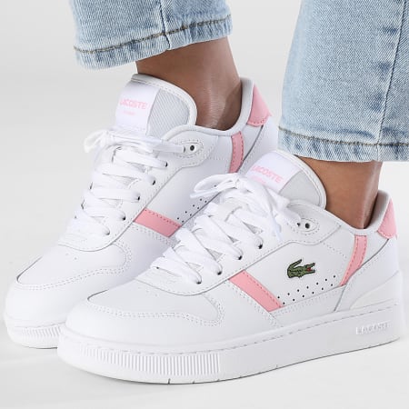 Lacoste - Baskets Femme T-Clip Set 224 White Light Pink