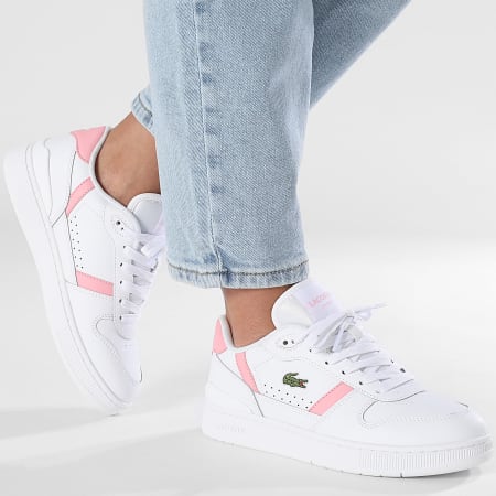 Lacoste - Baskets Femme T-Clip Set 224 White Light Pink