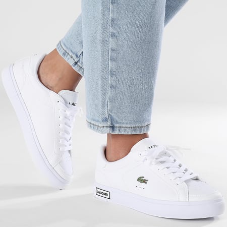 Lacoste - Damesschoenen Powercourt 222 Wit Zwart