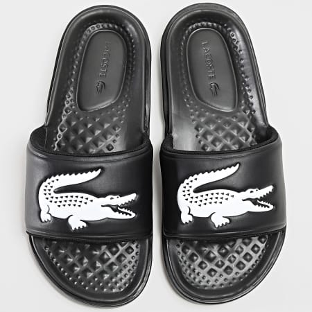 Claquettes Serve Slide Dual Logo Crocodile Noir