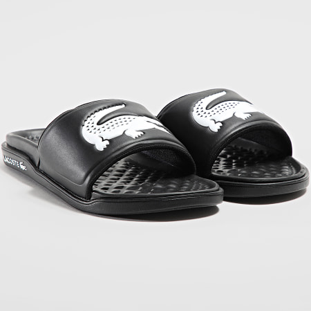Claquette lacoste noir et blanc outlet