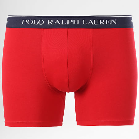 Polo Ralph Lauren - Set di 3 boxer blu navy rosso bordeaux