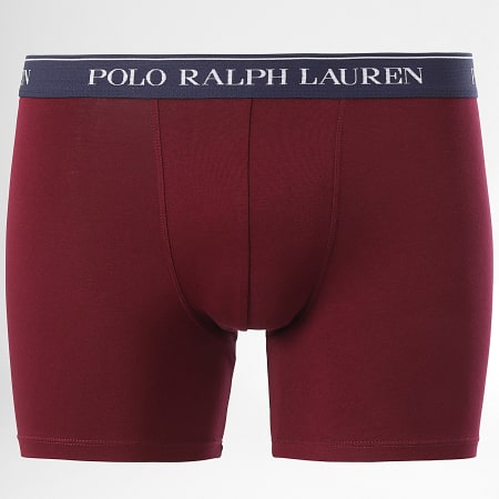 Polo Ralph Lauren - Set di 3 boxer blu navy rosso bordeaux