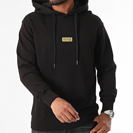 Versace Jeans Couture - Sudadera polar con capucha 77GAIT08-CF00T Negro Oro