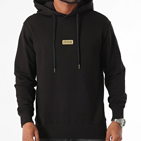 Versace Jeans Couture - Sudadera polar con capucha 77GAIT08-CF00T Negro Oro