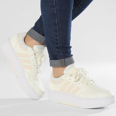 Adidas Sportswear - Hoops 3.0 Bold W Damesschoenen ID8691 Ivory Wonder White Footwear White