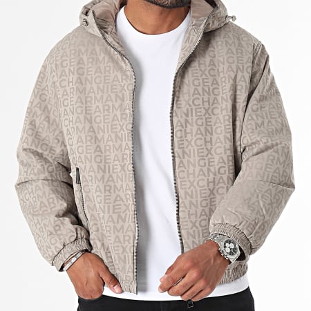 Armani Exchange - Chaqueta de plumón con capucha 6DZB26 Beige