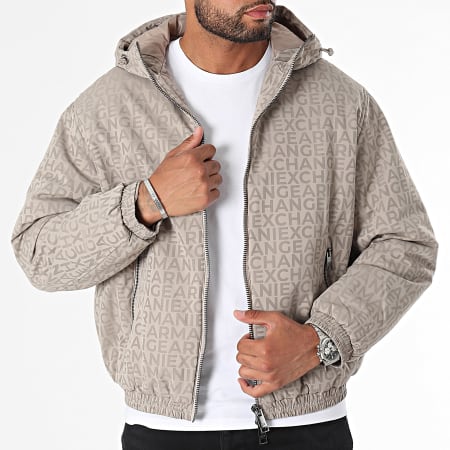 Armani Exchange - Chaqueta de plumón con capucha 6DZB26 Beige