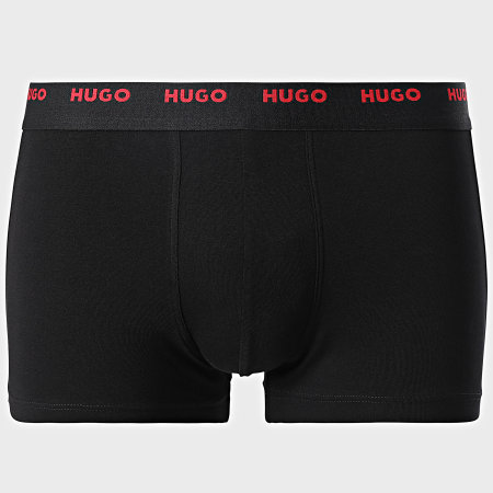 HUGO - Lot De 5 Boxers Trunk 50479944 Noir Vert Kaki Blanc Rouge Bleu Marine