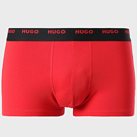 HUGO - Confezione da 5 boxer 50479944 Nero Verde Khaki Bianco Rosso Blu Navy