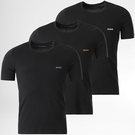 HUGO - Lot De 3 Tee Shirts 50480088 Noir